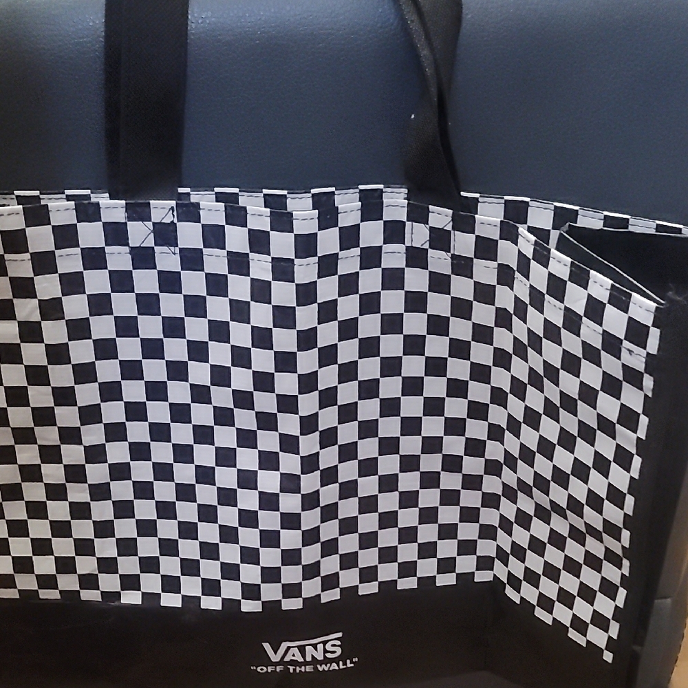 Vans Black and White Checkered Tote